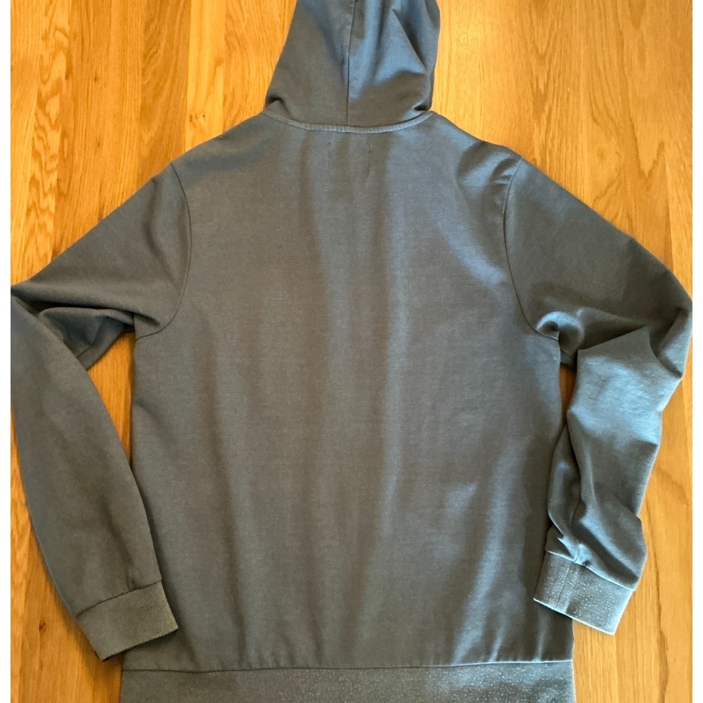 Scotch & Soda Full Zip Hoodie Mens L Blue Palm Logo Lightweight Sweatshirt - Picture 3 of 8